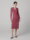 Diane Von Furstenberg Abigail Silk Jersey Midi Wrap Dress In Pink