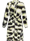 Diane Von Furstenberg Sonoya Mini Dress In Huge Wild Thing Shadow Green In Schwarz