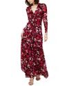 Diane Von Furstenberg Adara Floral Long Sleeve Maxi Dress In Red