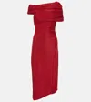 Diane Von Furstenberg Agustin Ruched Shimmer One-shoulder Midi Dress In Rot