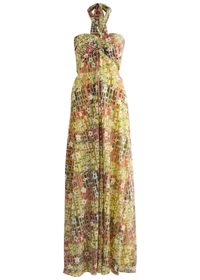 Diane Von Furstenberg Ainslina Printed Cotton-blend Maxi Dress In Multicoloured