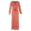 Diane Von Furstenberg Alaric Wrap-effect Printed Georgette Maxi Dress In Orange Polyester In Red