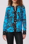 Diane Von Furstenberg Albie Top In Night Vine Bu L/gig Tile Bu S