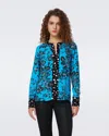 Diane Von Furstenberg Albie Top By  In Size L In Night Vine Bu L/ Gig Tile Bu S