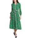 Diane Von Furstenberg Alea Printed Crepe Midi Dress In Green