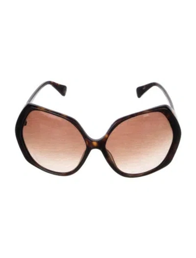 Pre-owned Diane Von Furstenberg Alejandra Oversize Sunglasses In Brown