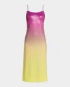 Diane Von Furstenberg Alessa Sleeveless Ombre Sequin Midi Dress In Ndomc