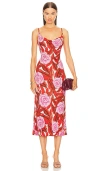 Diane Von Furstenberg Alik Floral Sheath Dress In Red