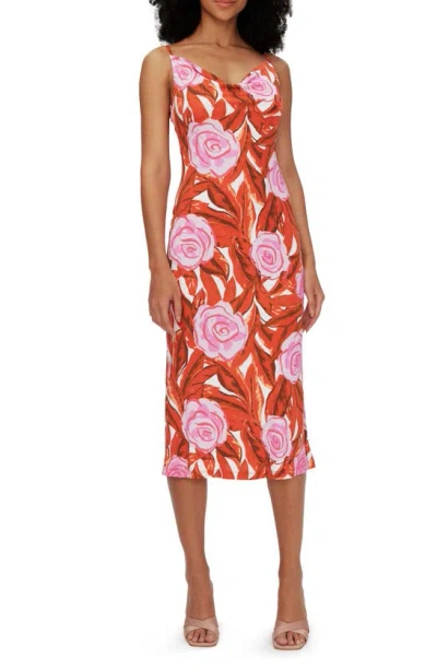 Diane Von Furstenberg Alik Floral Sheath Dress In Red