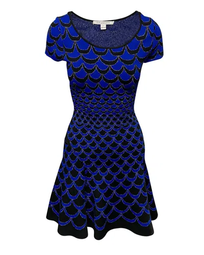 Diane Von Furstenberg Alina Dress In Blue Rayon