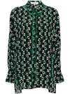 Diane Von Furstenberg Alona Printed Crêpe Shirt In Black