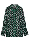 Diane Von Furstenberg Alona Printed Crêpe Shirt In Black