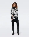 Diane Von Furstenberg Alvah Knit Jacquard Top In Dvf 50th Crossword Ivory