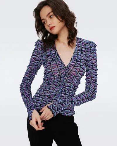 Diane Von Furstenberg Amal Reversible Mesh Top