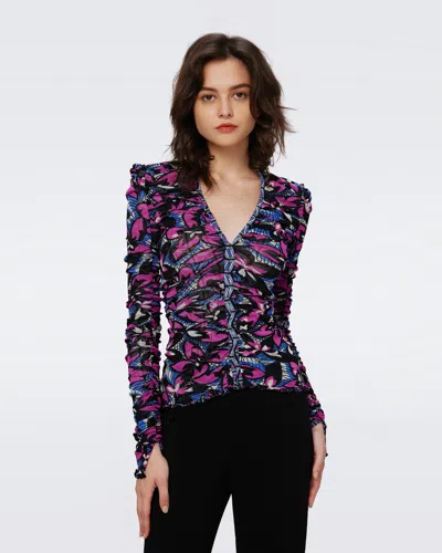 Diane Von Furstenberg Amal Reversible Top In Purple