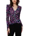 Diane Von Furstenberg Amal Reversible Mesh Top In Purple