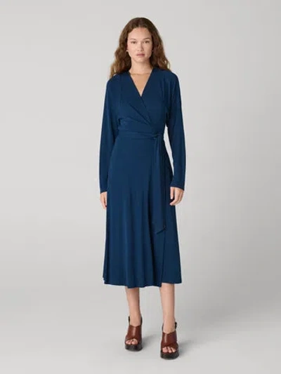 Diane Von Furstenberg Amara Wrap Dress In Blue