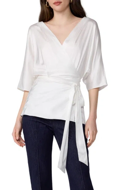 Diane Von Furstenberg Amara Wrap Top In White