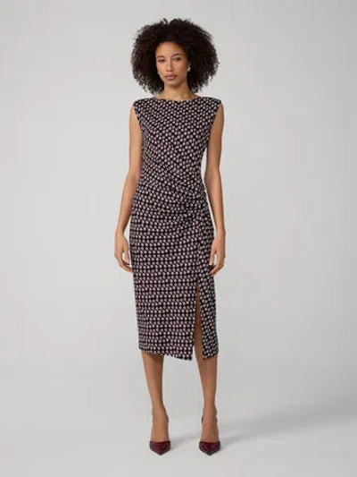 Diane Von Furstenberg Andie Dress In Tiny Loch Box Soil