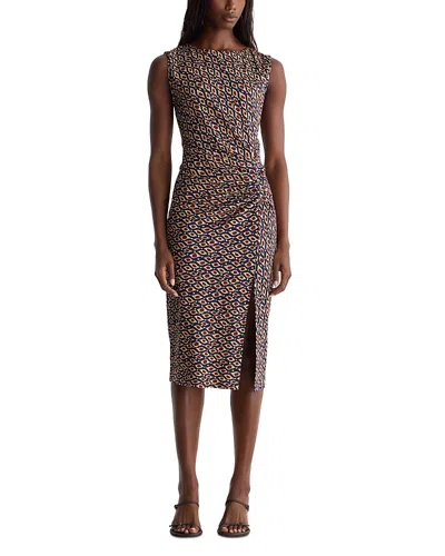 Diane Von Furstenberg Andie Slit Front Dress In Blue