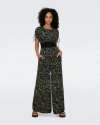 Diane Von Furstenberg Andra Abstract Print Wide Leg Jumpsuit