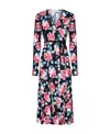 Diane Von Furstenberg Monika Wrap-effect Floral-print Crepe De Chine Maxi Dress In Black