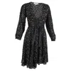 Diane Von Furstenberg Animal Print Devore Wrap Dress In Black And Gold Viscose In Black