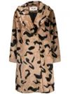 Diane Von Furstenberg Animal-print Faux-fur Coat In Neutrals