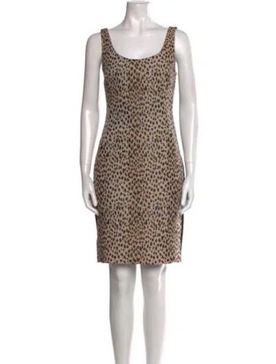 Pre-owned Diane Von Furstenberg Animal Print Knee-length Dress