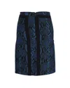 Diane Von Furstenberg Animal Print Pencil Skirt In Blue Acetate In Blue