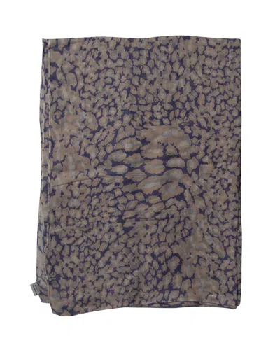 Diane Von Furstenberg Animal Print Scarf In Purple Modal