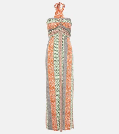 Diane Von Furstenberg Annabelle Printed Jersey Maxi Dress In Multicoloured