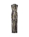 Diane Von Furstenberg Apollo Ruched Printed Jersey Maxi Dress In Green