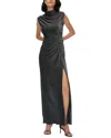 Diane Von Furstenberg Apollo Ruched Metallic Stretch-knit Maxi Dress In Grey