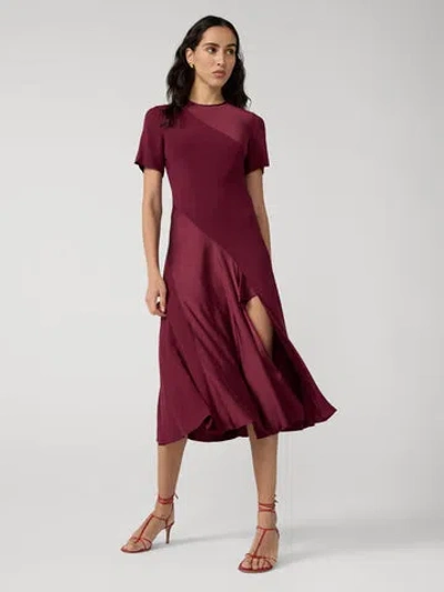 Diane Von Furstenberg Araminta Bias-cut Midi Dress In Brown