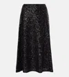 Diane Von Furstenberg Araminta Sequined High-rise Midi Skirt In Black