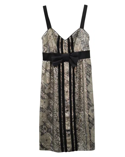 Diane Von Furstenberg Ariba Sequin Dress In Silver Polyester
