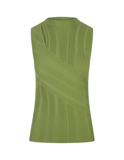 Diane Von Furstenberg Artemesia Knitted Top In Green