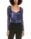 Diane Von Furstenberg Ash Top In Blue