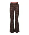 Diane Von Furstenberg Ashdon Wool-blend Pant In Nero/rosso