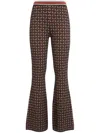 Diane Von Furstenberg Ashdon Knit Jacquard Pants In Brown