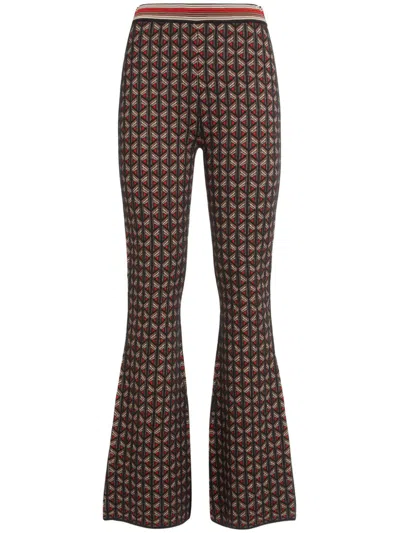 Diane Von Furstenberg Ashdon Knit Jacquard Pants In Multi