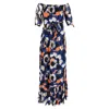 Diane Von Furstenberg Ashley Off Shoulder Belted Dress In Multicolor Viscose In Multi