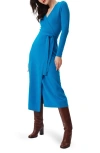 Diane Von Furstenberg Astrid Wool-cashmere Midi Wrap Dress In Brilliant Blue
