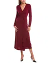 Diane Von Furstenberg Astrid Wool & Cashmere-blend Wrap Sweaterdress In Red