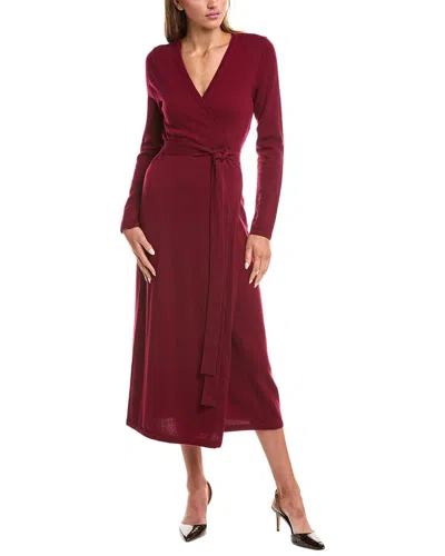 Diane Von Furstenberg Astrid Wool & Cashmere-blend Wrap Sweaterdress In Red
