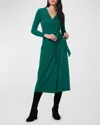 Diane Von Furstenberg Astrid Wool And Cashmere-blend Midi Wrap Dress In Cilantro
