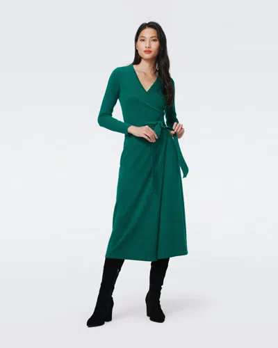 Diane Von Furstenberg Astrid Wool-cashmere Wrap Dress By  In Size Xl In Green