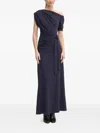 Diane Von Furstenberg Avi One-shoulder Stretch-jersey Maxi Dress In Blue