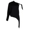 Diane Von Furstenberg Asymmetric Top In Black Polyester